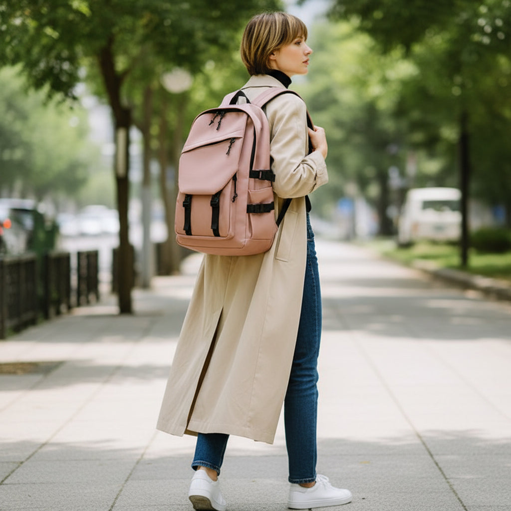 Sac a dos ordinateur portable Style & Confort en polyester imperméable