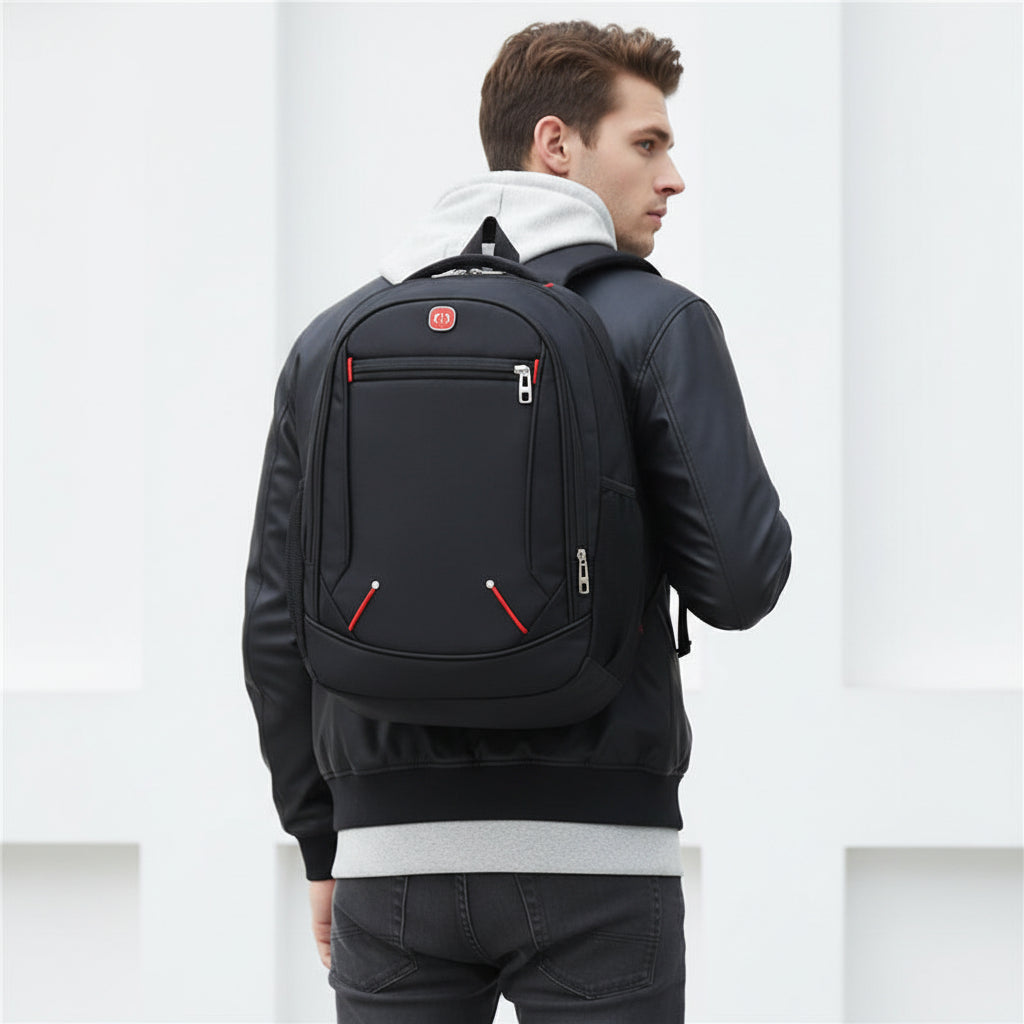 Sac à dos ordinateur portable  Décontract & Style porté sur le dos avec bretelles ergonomiques ajustables