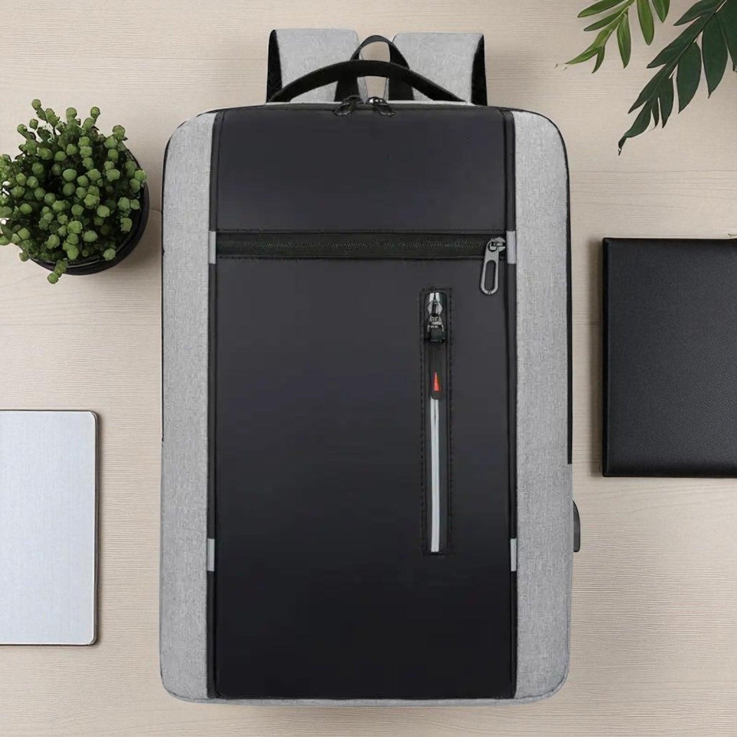 Sac à Dos pour Ordinateur - OfficeTechPack™ - Gris - La PoPoche Urbaine