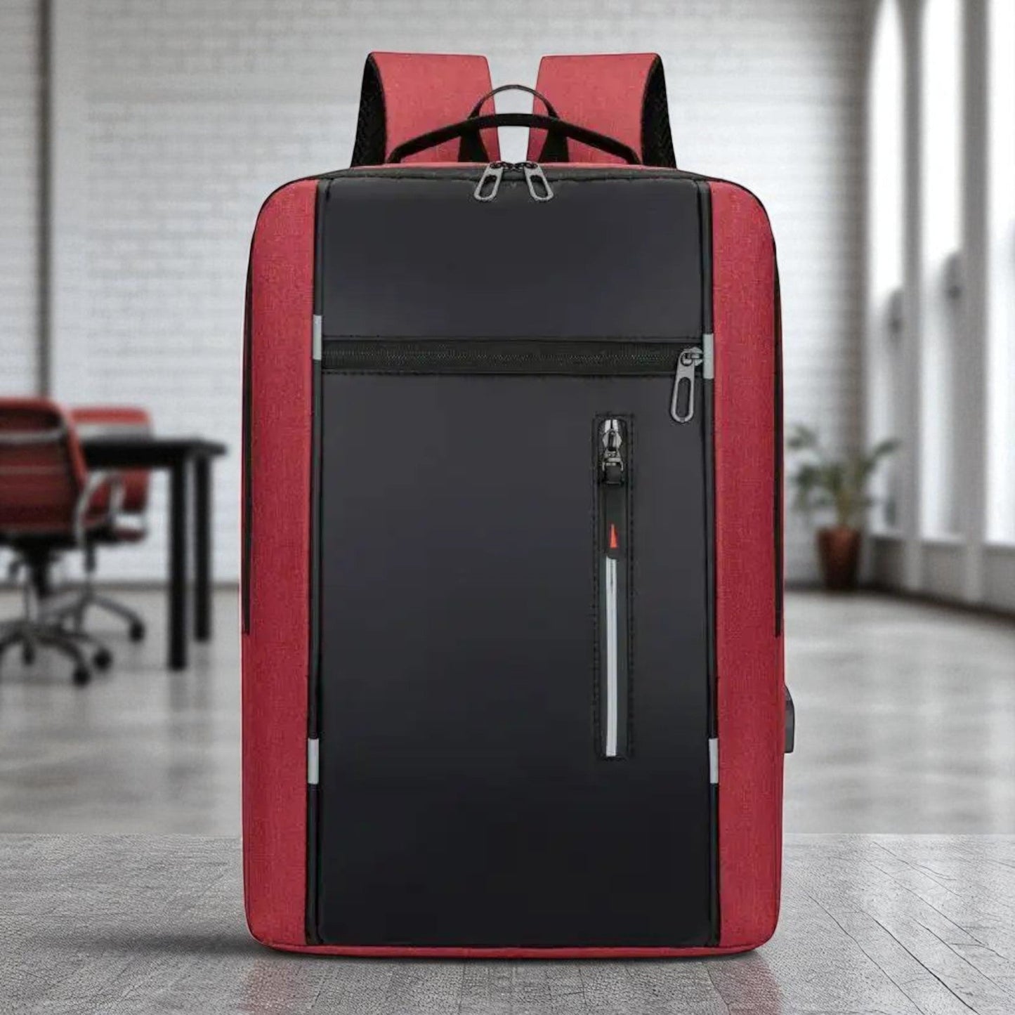 Sac à Dos pour Ordinateur - OfficeTechPack™ - Rouge - La PoPoche Urbaine