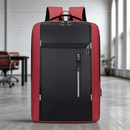 Sac à Dos pour Ordinateur - OfficeTechPack™ - Rouge - La PoPoche Urbaine