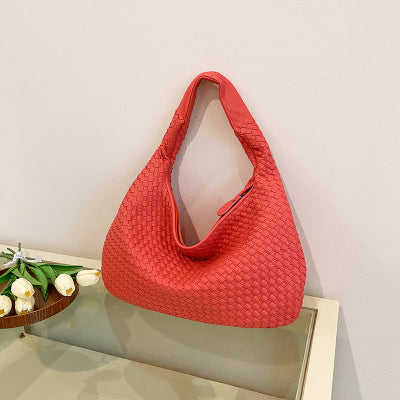 sac à main bandoulière Tissé Léger en coloris corail