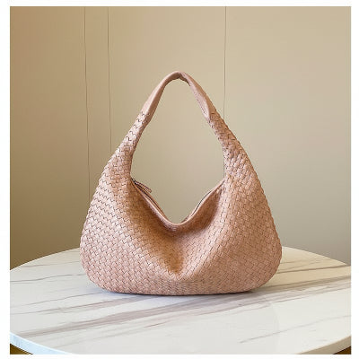 Sac à main femme bandoulière Style Tissé en coloris rose