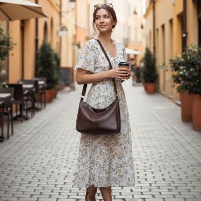 Sac à main femme bandoulière Style Intemporel couleur marron