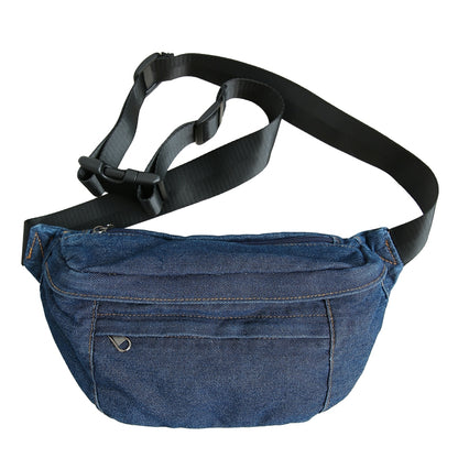 Sac banane denim bleu foncé, option classique et polyvalente