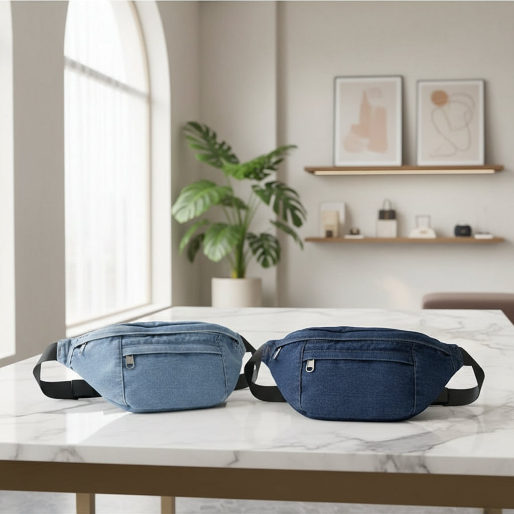 Sac banane en denim style urbain décontracté