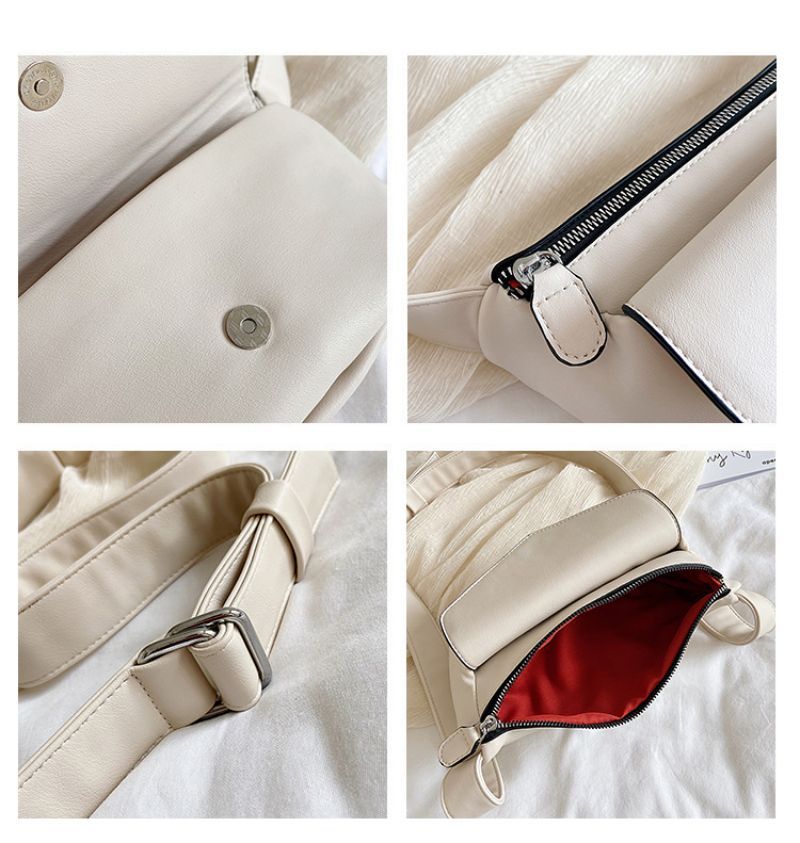 Détails et finitions du sac banane tendance - fermeture éclair et compartiments