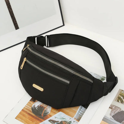 Sac banane femme Style Naturel de couleur noir