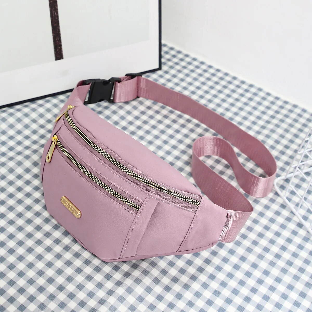 Sac banane femme Style Naturel couleur rose poudré