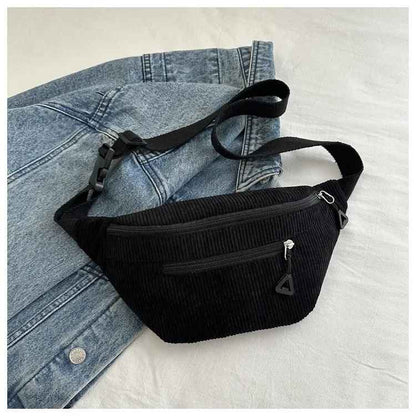Sac banane velours côtelé 