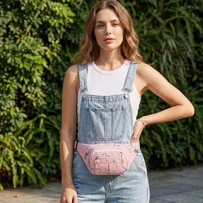 Sac banane femme Pratique et Stylé, porté à la taille, plusieurs compartiments