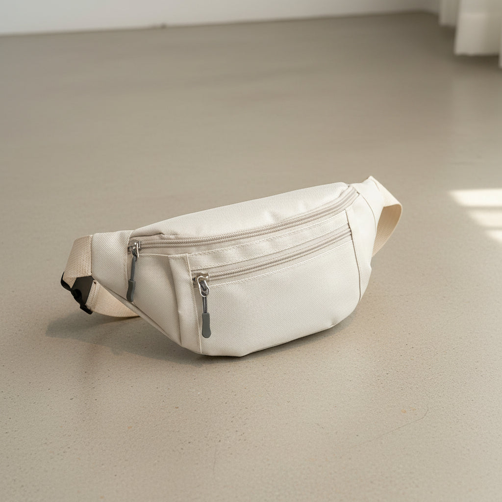 Sac banane homme Tendance et Pratique de couleur blanc