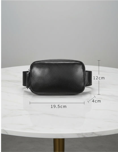 Dimensions du sac banane homme en cuir