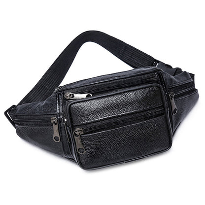 Sac banane homme noir  avec sangle ajustable