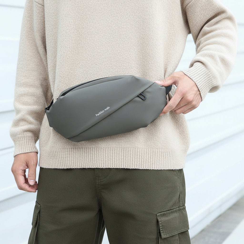 Sac banane homme  Urbain Imperméable, porté à la taille