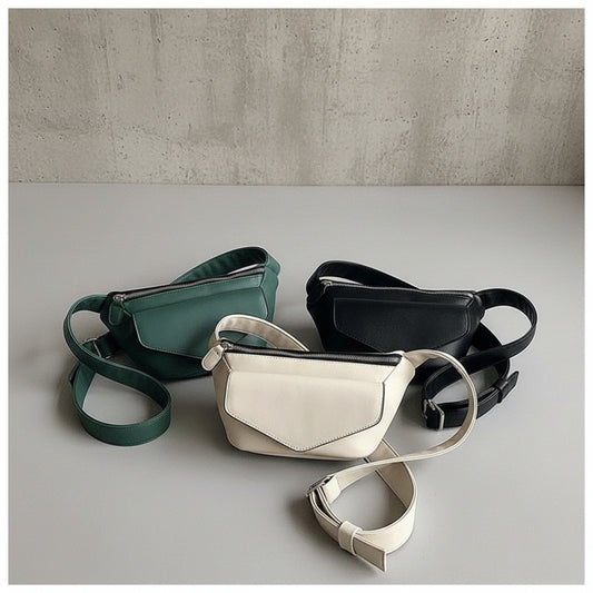 Sac banane tendance disponible en 3 coloris - noir, blanc et vert