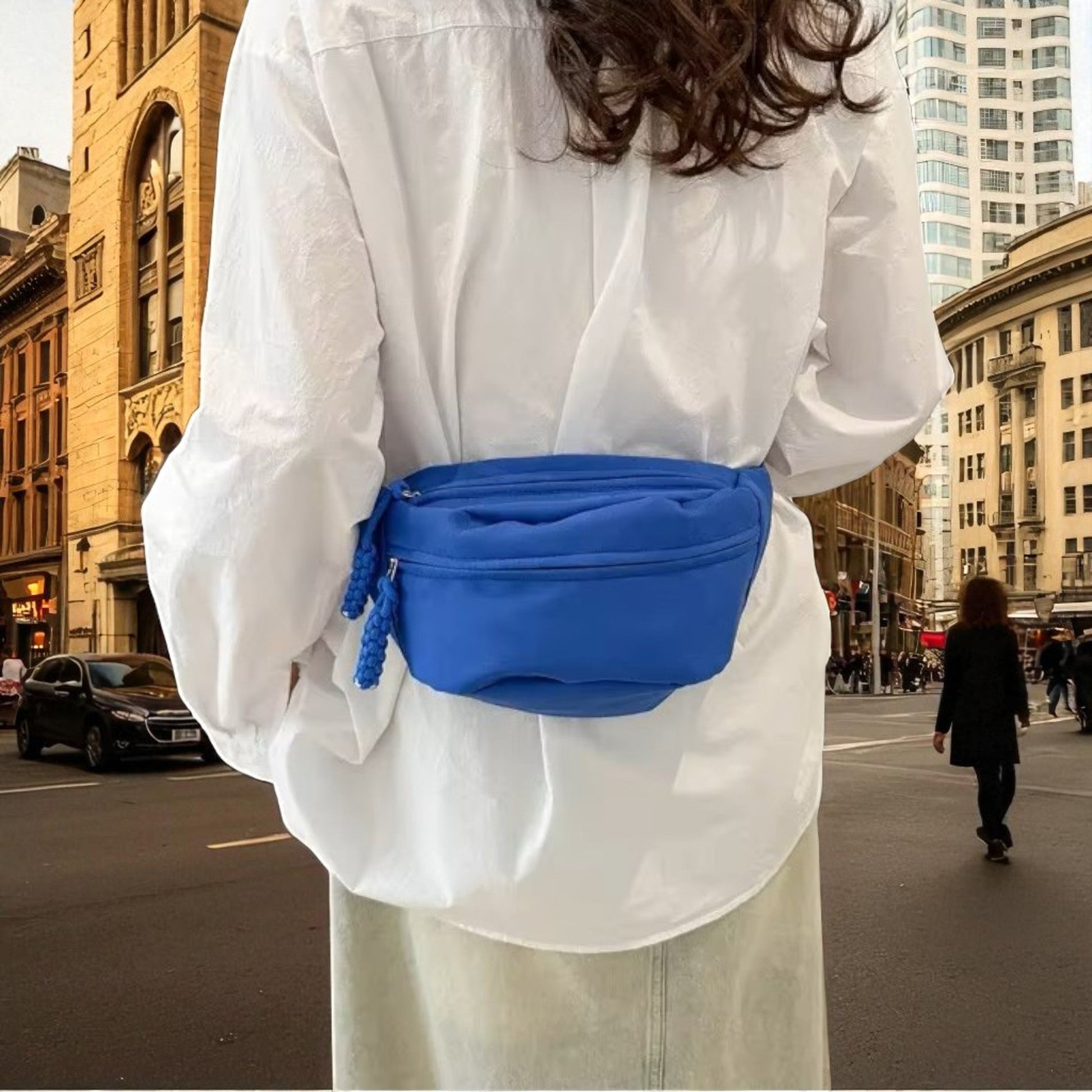 Sac Banane - UrbanCrossBodyBag™ - Bleu - La PoPoche Urbaine