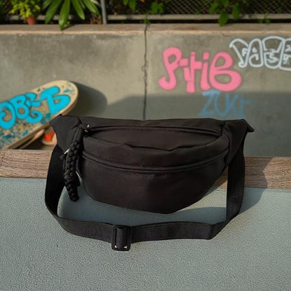 Sac Banane - UrbanCrossBodyBag™ - Noir - La PoPoche Urbaine