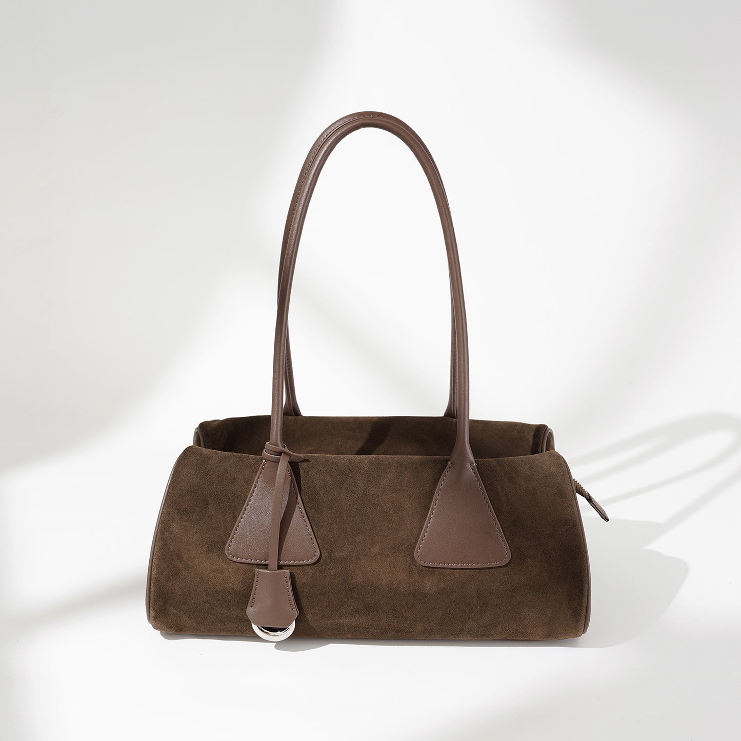Sac bandoulière en cuir et daim 2 en 1  couleur marron