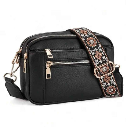 Sac bandoulière  élégance pratique en couleur noir classique