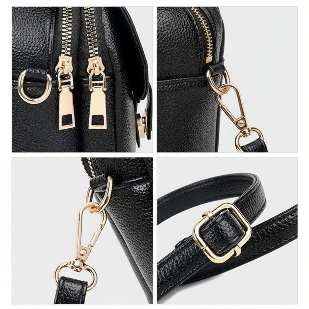 Détails et finitions du sac bandoulière