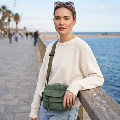 Sac bandoulière femme  Élégance Moderne de couleur vert