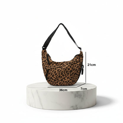 Dimensions et mesures du sac bandouliere femme léopard