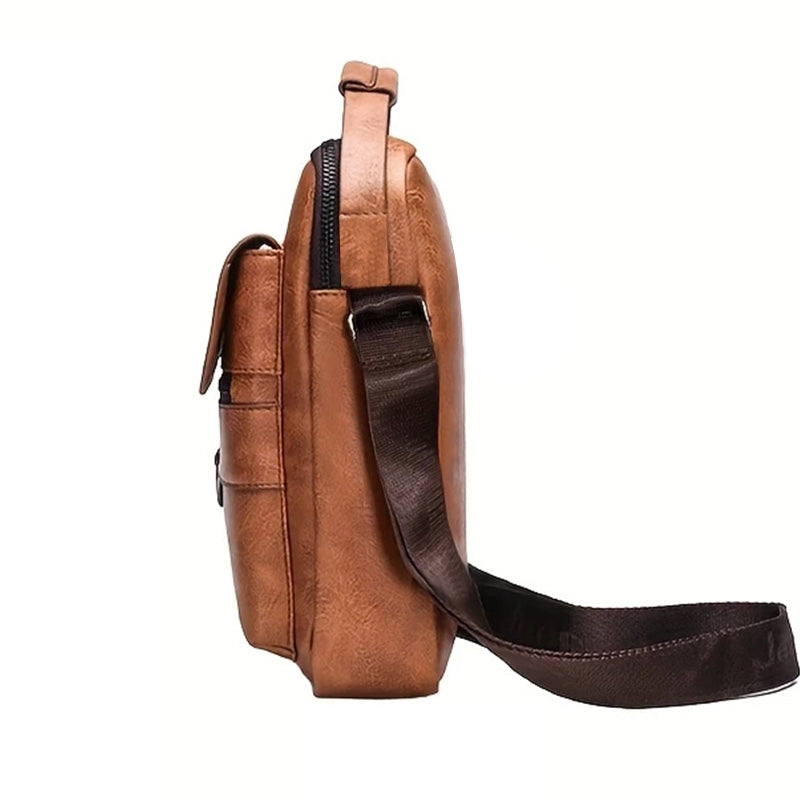 sac bandoulière homme compact en cuir PU