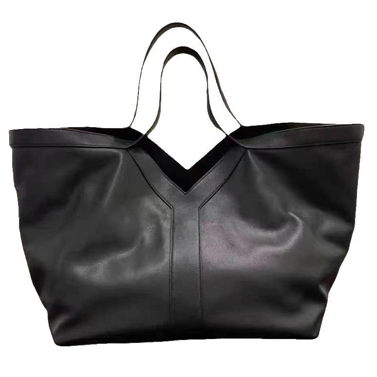 sac cabas cuir Élégance Femme Active spacieux de couleur  noir