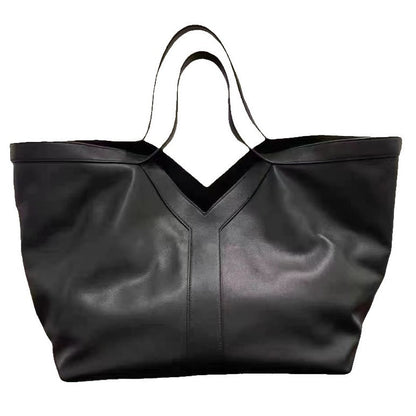 sac cabas cuir Élégance Femme Active spacieux de couleur  noir