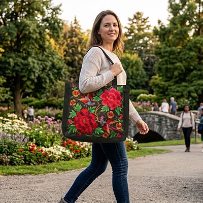 Sac cabas  Élégant Floral, dimensions spacieuses 