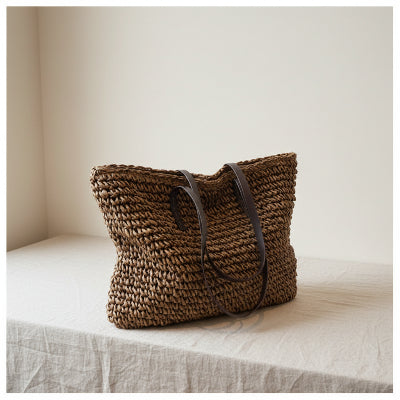 Sac cabas femme  Style Bohème en couleur marron