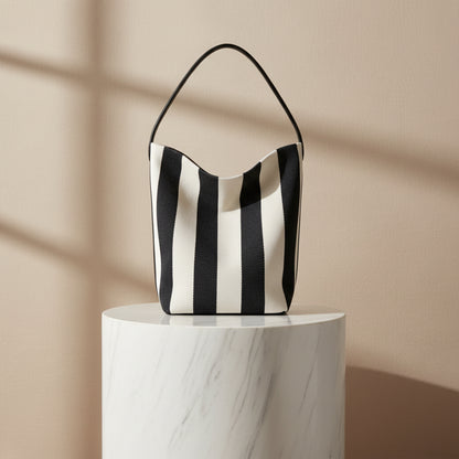 Sac cabas femme Design et Élégance, motif rayures verticales