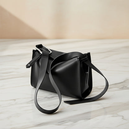 Sac en cuir véritable en bandoulière, élégance intemporelle, qualité premium