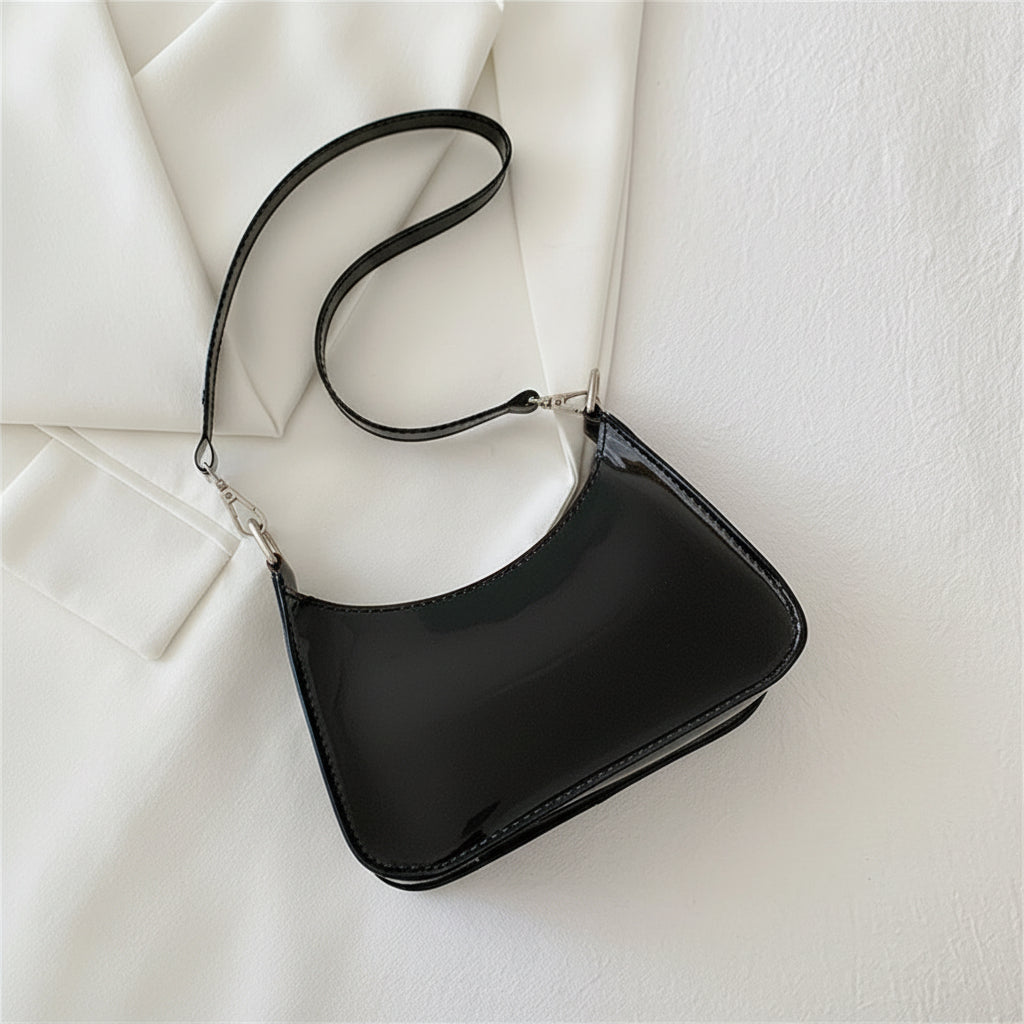 sac femme bandoulière Transparent Chic de couleur noir