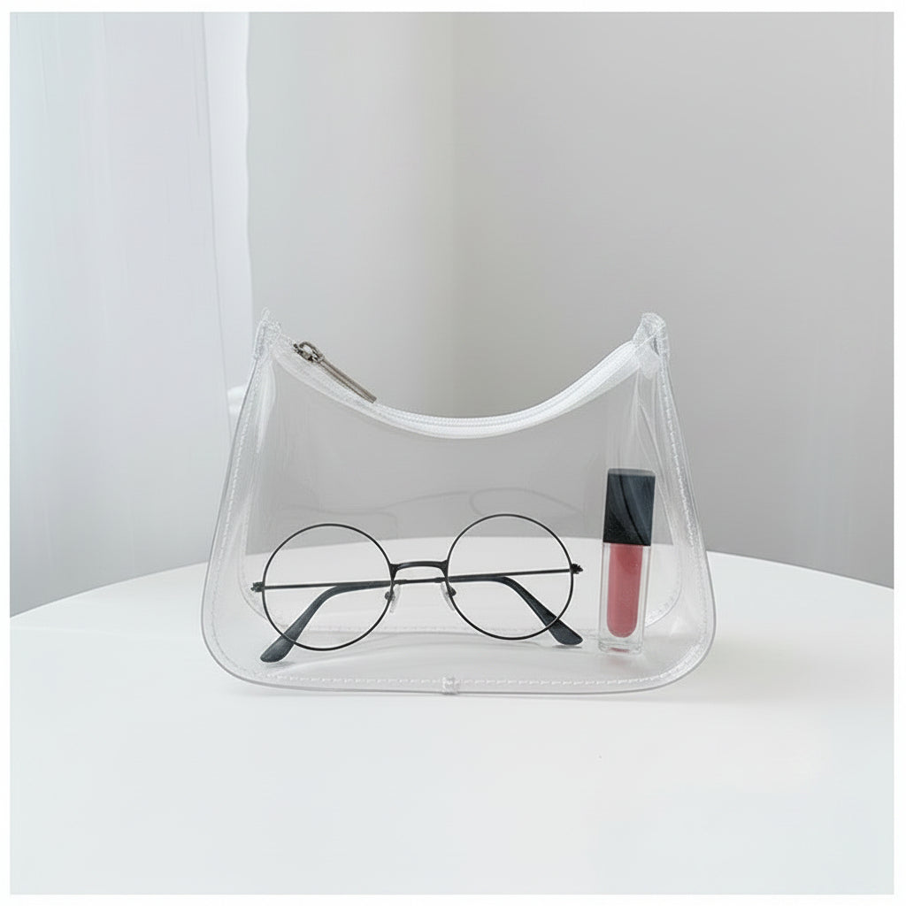 Sac femme bandoulière Transparent Chic , en plastic et métal