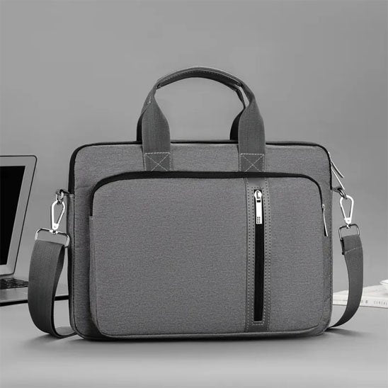 Sac ordinateur Élégance Pro, design sobre et épuré en coloris gris 