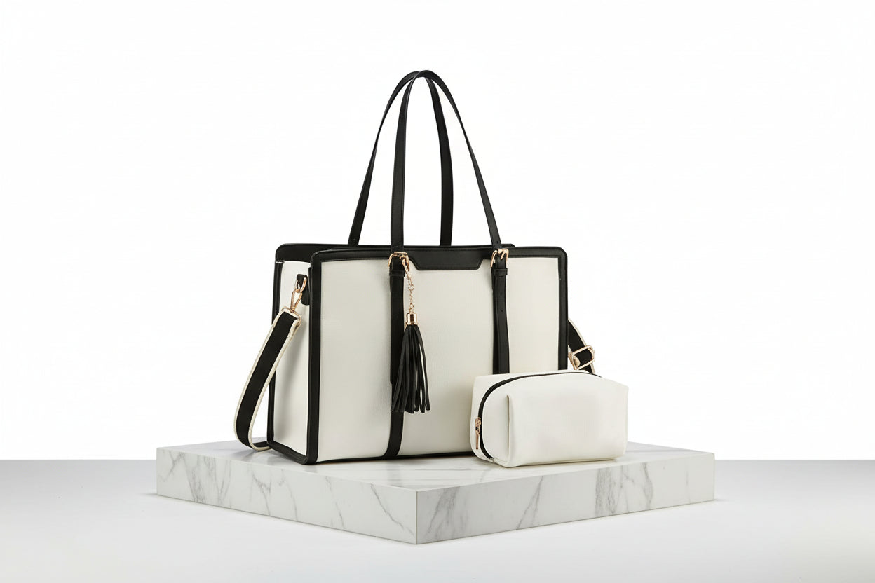 Sac ordinateur avec pochette assortie incluse pour accessoires