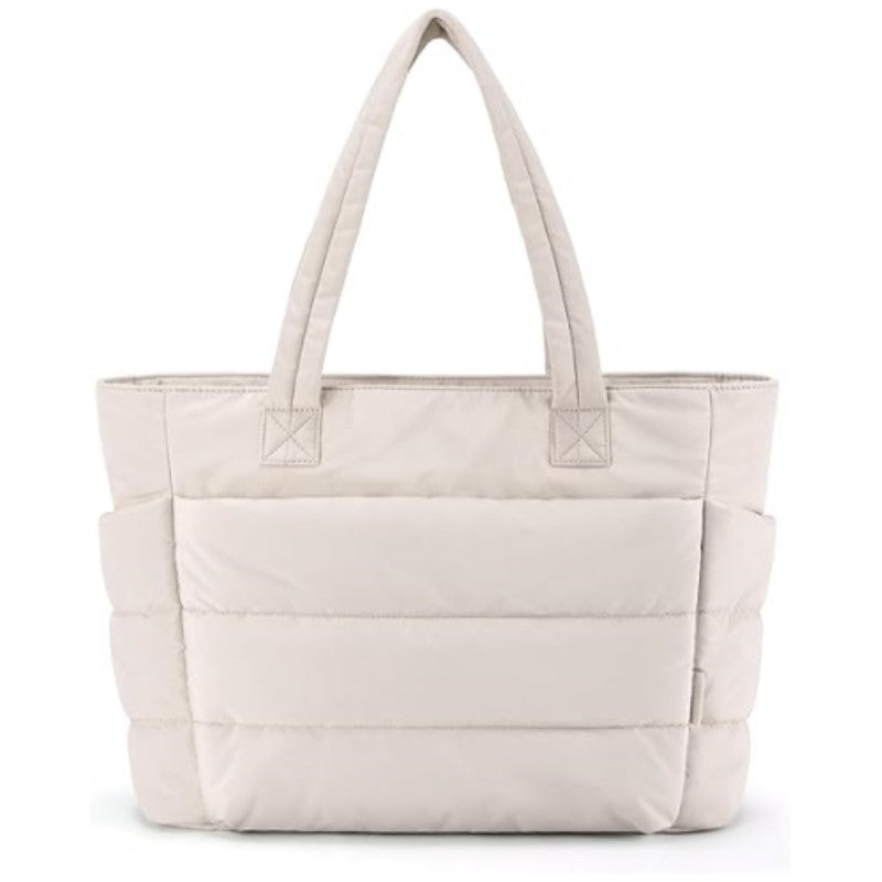  Sac ordinateur femme élégant couleur beige - Protection antichoc pour professionnelles
