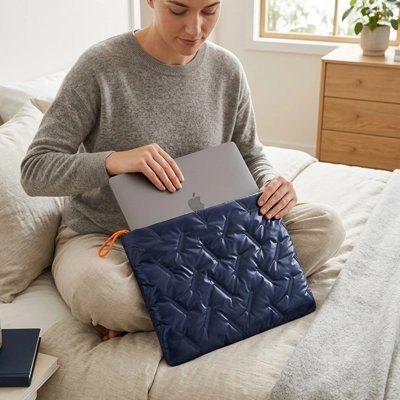 Sac ordinateur femme  Élégance en bleu marine brillant