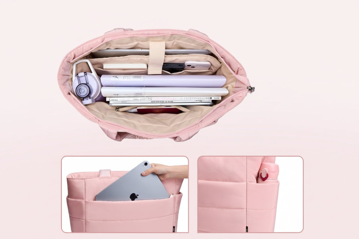  Intérieur et poches du sac ordinateur femme - Organisation optimale