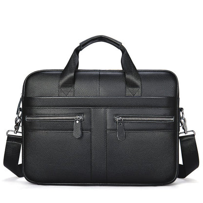 Sac ordinateur homme en cuir couleur noir classique