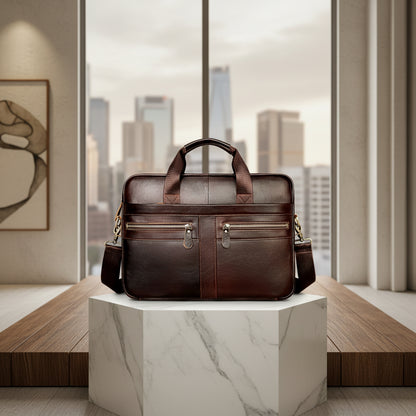 Sac ordinateur homme en cuir véritable de qualité premium
