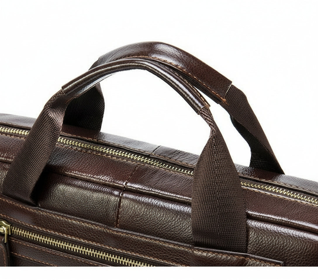  Poignées en cuir robustes du sac ordinateur homme