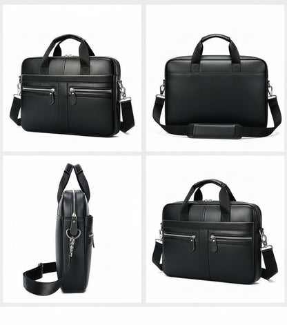  Sac ordinateur homme en cuir - vues multiples et angles différents