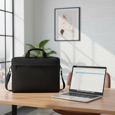 Sac ordinateur poignées renforcées