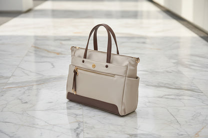 Sac pour ordinateur élégant beige marron 