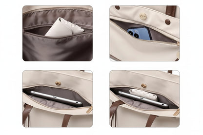 Détails des poches et compartiments du sac pour ordinateur