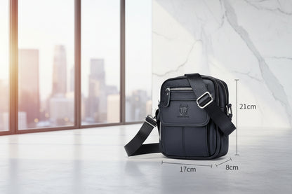 Dimensions sacoche homme cuir : 21cm hauteur × 17cm largeur × 8cm profondeur