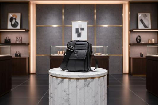 Sacoche homme cuir élégance intemporelle - Design épuré et raffiné